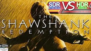 The Shawshank Redemption 1994 4K UHD BluRay HDR vs 1080p BluRay SDR 100nits #TRUE_DIFFERENCE