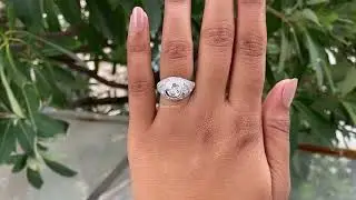 Old European Round Cut Lab Grown Diamond Engagement Ring@ourosjewels