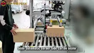 WIN-WIN PACK Semi-Automatic Corner Side Carton Sealer | Four-Side and Corner Sealing #cartonsealer