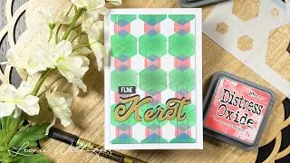 Carlijn Design | Hexagon Background made with one stencil