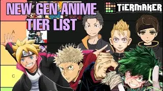 New Gen Anime Tier List.