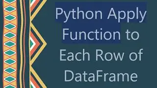Python Apply Function to Each Row of DataFrame