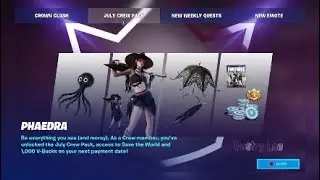 Fortnite CREW Pack July 2022 PHAEDRA