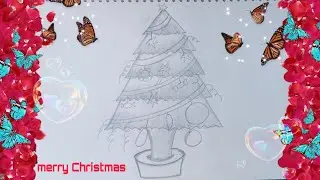Merry Christmas drawing easy/Santa Claus drawing/Christmas tree drawing banana sikhe merry Christmas