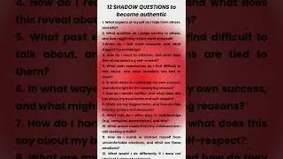 12 Shadow Questions to Know Your True Self 🌟