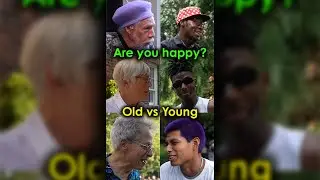 Are you happy? Old vs Young #happy #happiness #oldvsyoung #shorts #nyc #newyork #newyorkcity