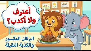 🦁 قصة الأسد ليو والبركان المكسور! 🌋 حكاية لتعليم الأطفال الصدق والشجاعة (باللهجة المصرية)