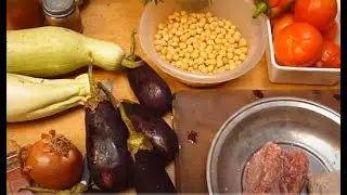 القرع بالحمص و لحم مع الخضار بطريقة الاجداد سهلة وشهية   Pumpkin stew