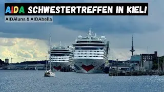 Zwei AIDA-Schiffe auf einmal! AIDAluna & AIDAbella LIVE beim Auslaufen in Kiel (14.09.2025 )
