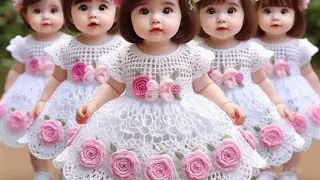 💯 BEAUTIFUL CROCHET PRINCESS DRESS Tutorial Part-1|#crochet #tutorial #viralvideo