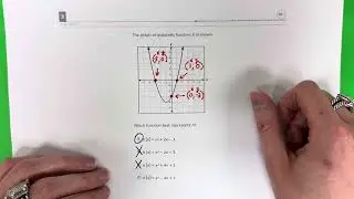 Matching a Quadratic Function Equation to a Given Graph // Algebra I STAAR 2023 // 3