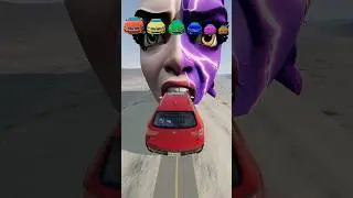 Big and Small Cars vs Rumi Half Demon - BeamNG.Drive