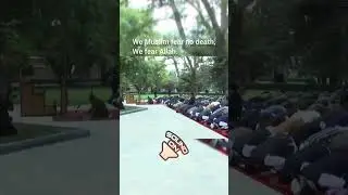 Muslims Pray In The Middle Of Bombs Dropping