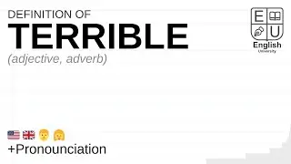 TERRIBLE meaning, definition & pronunciation | What is TERRIBLE? | How to say TERRIBLE