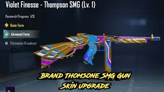 Bgmi SMG Violet Finesse - Thompson SMG Upgrade Level 3 | Bgmi Smg Gun Upgrade