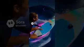 Glowing in the dark while surfing hits hard #surfing #viral #aesthetic