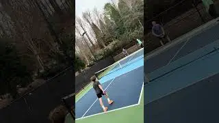 Deep serve deep return #pickleball