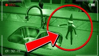 DRONE CATCHES ELF ON THE SHELF MOVING AT NIGHT ON CAMERA!