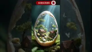 Chickens Living Inside an Egg! 🐣🏡 #shorts  #beautifulgraphics  #trendingnow