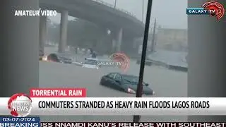 COMMUTERS STRANDED AS HEAVY RAIN FLOODS LAGOS ROADS
