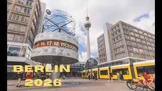 Berlin City Center Walking Tour in Freezing Winter (-7&deg;C) ❄️ | Walking in Berlin Alexanderplatz 4K