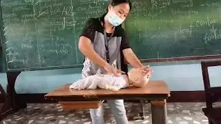 Infant CPR | First aid for choking sitting,standing | performed by: Ms. Rivas | pls read description