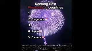 Ranking Best Fireworks in Countries #tiktok #trending #funny #usa
