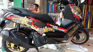 CARA PASANG STIKER YAMAHA NMAX. MODIF TRANSFORMER...MANTAAPP