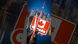 🇨🇦 Color Experiment with Canada Flag! 🎨✨ #OddlySatisfying #Colors #Canada