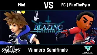 Mio! (Sora) vs FC | FireThePyro (Mii Brawler) - Ult Winners Semifinals -  Blazing Battlefield #1