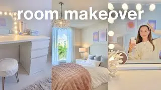 MASSIVE BEDROOM MAKEOVER + pinterest inspired room tour!☁️