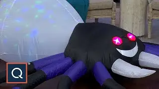 Hay & Harvest 10FT Inflatable Light Show Spider | QVC