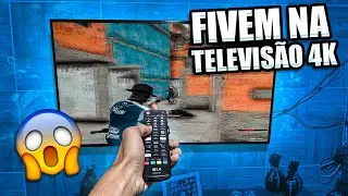 JOGUEI GTA V RP FIVEM NA TELEVIS&Atilde;O 4K 72 POLEGADAS !!
