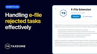 Торговая площадка TaxDome &mdash; эффективная обработка отклоненных заявок на электронную подачу налого...