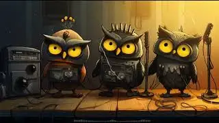Robot Owls in Swing: Perfect BGM for Work and Focus | Study Jazz