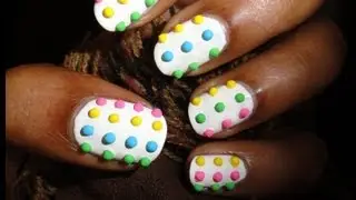 Candy Buttons or Dots 3D Nail art HD
