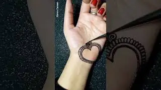 #shorts Heart Mehndi Tattoo | cute mehndi tattoo design by Nimra Zaman