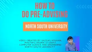 How To Do Pre-Advising At North South University | NSU