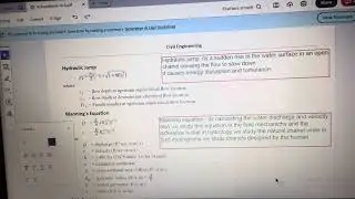 Water and Environmental Division 10A: Manning equation (Theoretical)