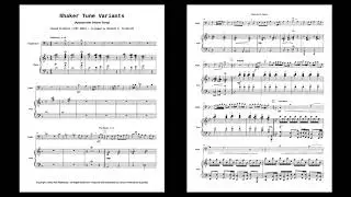 Shaker Tune Variants for Euphonium and Piano