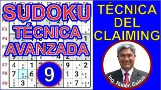 SUDOKU - T&eacute;cnica avanzada: CLAIMING.