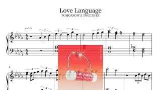 TXT(투모로우바이투게더) - Love Language Piano Sheet(鋼琴譜피아노 악보)