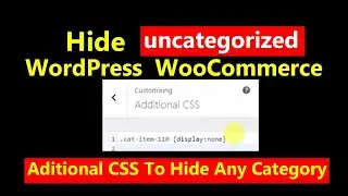 How to Hide Uncategorized Product Category from Wordpress woocommerce