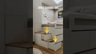 MAXIMIZE SPACE: Use Staircase Drawers and Underbed Storage #shorts #interiordesign #apartment