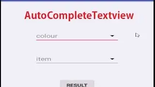 AutoCompleteTextView in Android Studio