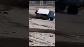 #habibi #trending #viral #car #flip #crash #beach #arab #stunt