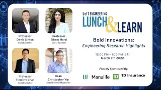 Skule Lunch & Learn - Bold Innovations: Engineering Research Highlights