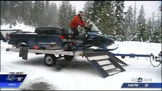 Footsteps lead rescuers to missing snowmobiler