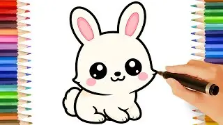 HOW TO DRAW A CUTE BUNNY EASY 💝