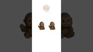 Baby Monkey Claps and Spins 🐒✨ | #Shorts @TinyZoo-Tv